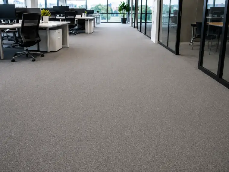 Biuro open space – wykładzina po czyszczeniu