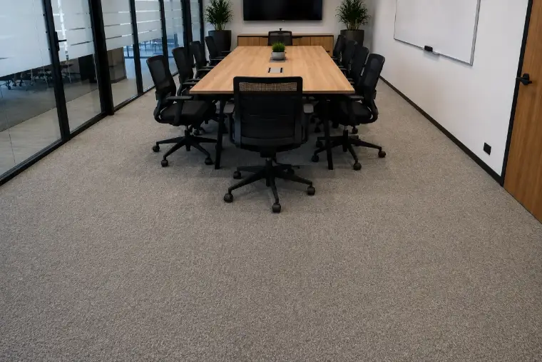 Sala konferencyjna – wykładzina po czyszczeniu